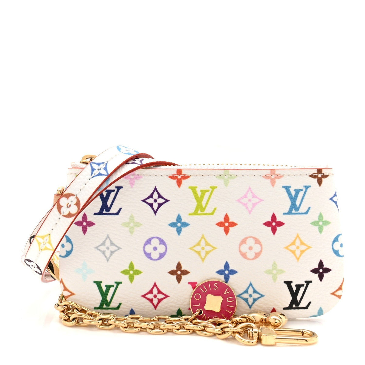 LV X TM Monogram Multicolor Phone Holder White