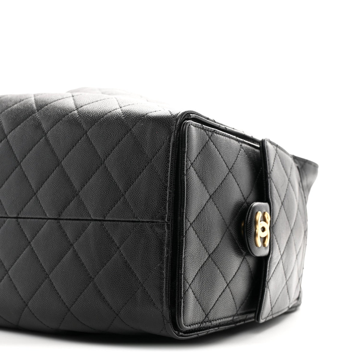 Caviar Quilted Large Chanel 25 Handbag Black