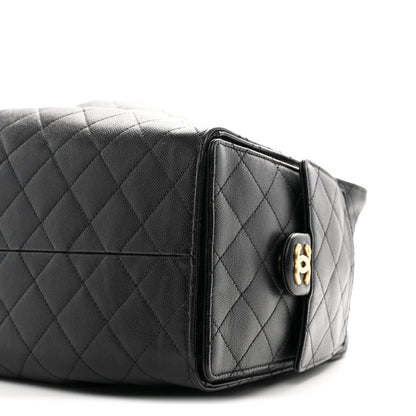 Caviar Quilted Large Chanel 25 Handbag Black
