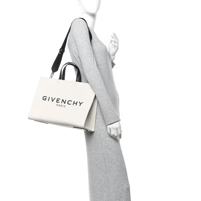Canvas Medium G-Tote Beige Black