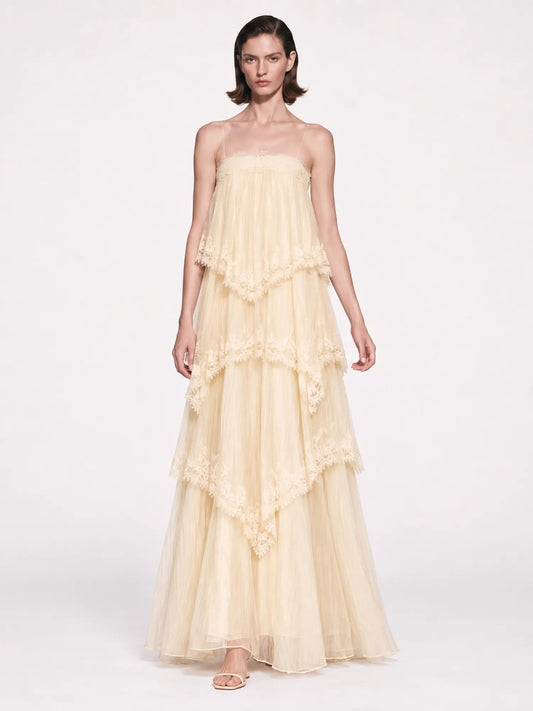 Isla Tiered Lace Maxi Dress