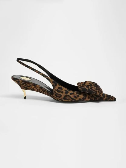Amira Leopard-print Kitten-heel Sandals
