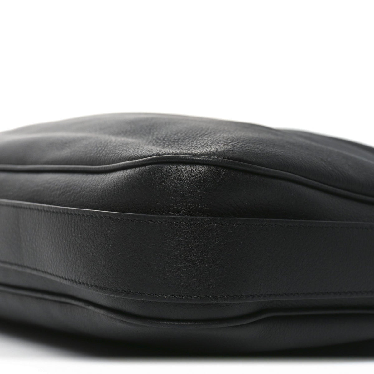 Supple Calfskin Large Romy Shoulder Bag Black