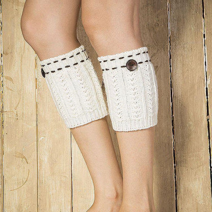 Boot Cuff Thick Short-Sleeved Thick Thick Bamboo Knit Wool Yarn Socks - 6