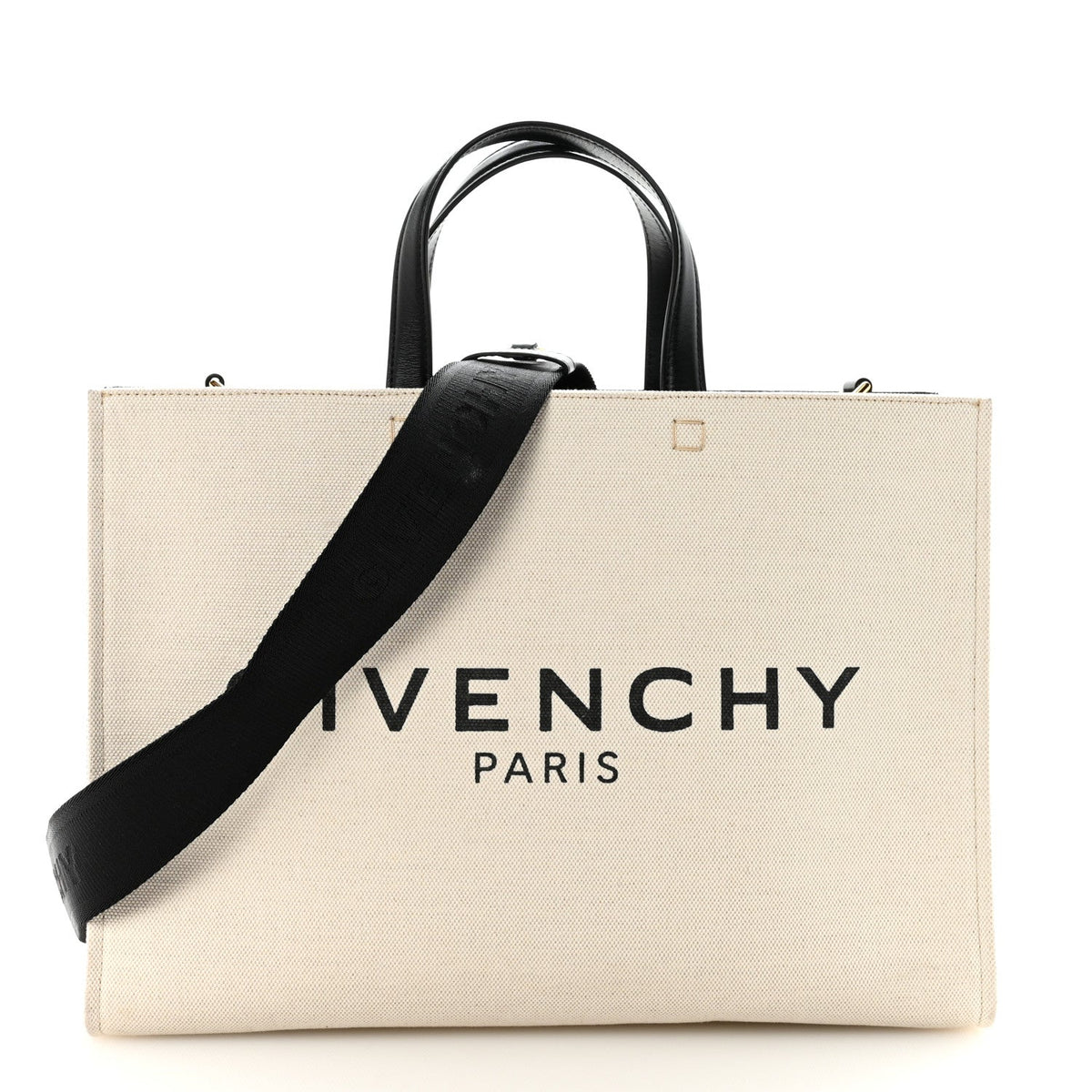 Canvas Medium G-Tote Beige Black
