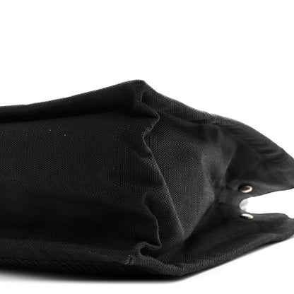 Raffia Linen Calfskin Rive Gauche Tote Black