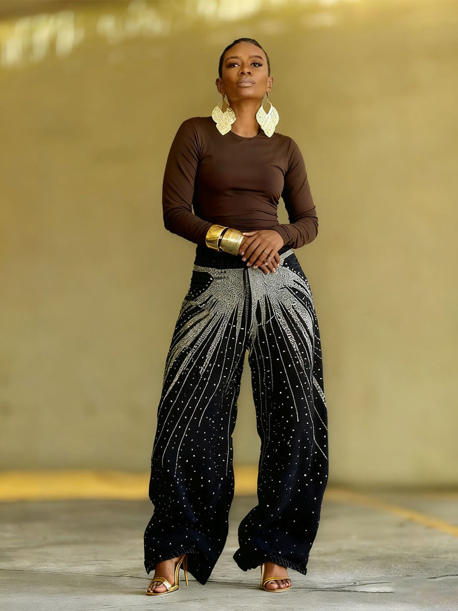 Carmen Starry Rhinestone Denim Jeans
