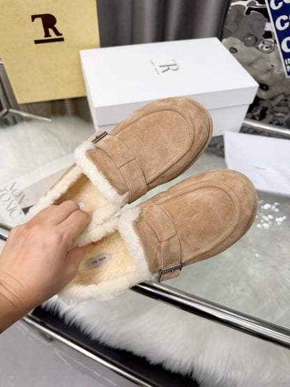 The Row 2025 Loafers Tan Wool 576843