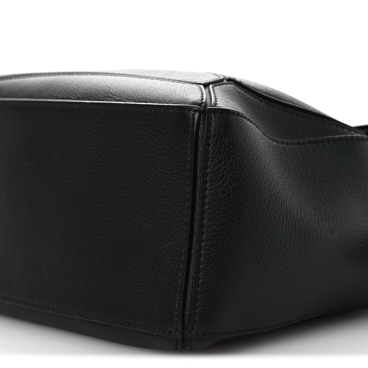 Calfskin Small Puzzle Edge Bag Black
