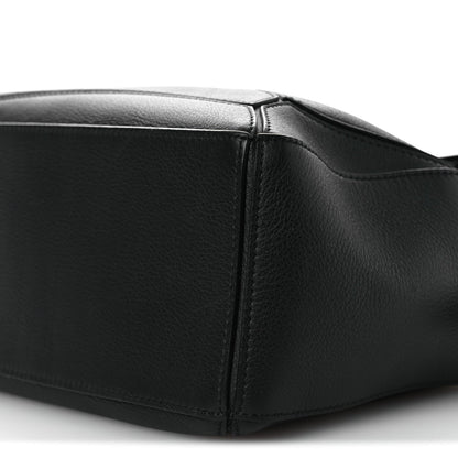 Calfskin Small Puzzle Edge Bag Black