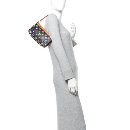 Monogram Multicolor Pochette Accessories Black