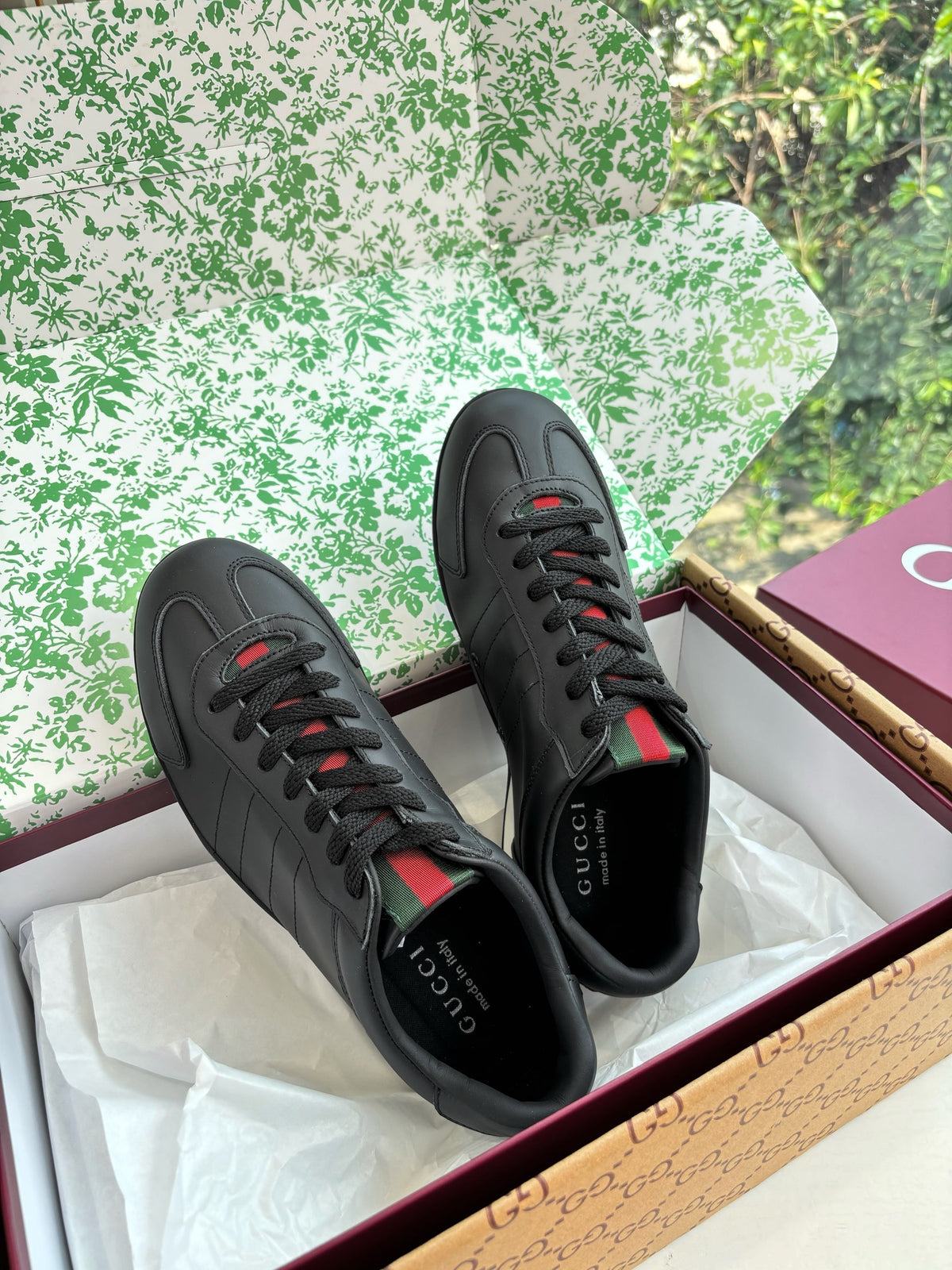 Gucci Shift Damensneaker Varianten Schwarzes Black Leder 506842