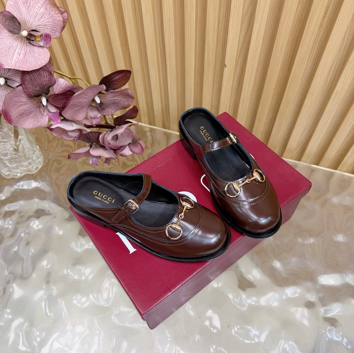 GG 26 Mule Dark Brown Sheepskin 589457