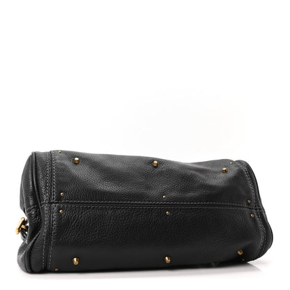 Calfskin Medium Paddington Satchel Black