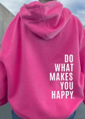 Loose Fit Hoodie Soft Fabric Inspirational Print