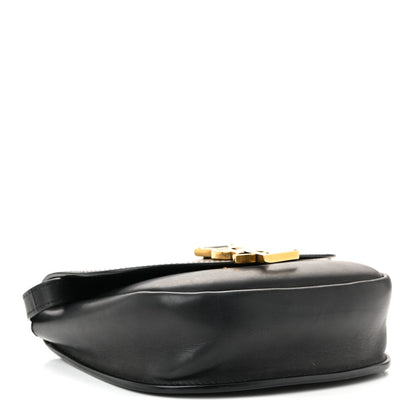 Smooth Calfskin Classic Monogram Small Kaia Satchel Black