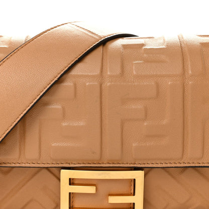 Nappa FF 1974 Embossed Baguette Miele Scuro