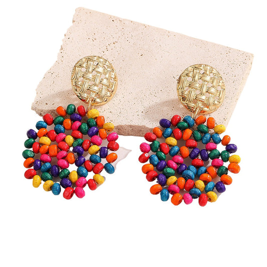 Earwish - Bamboo Bead Earrings - Sweet and Colorful
