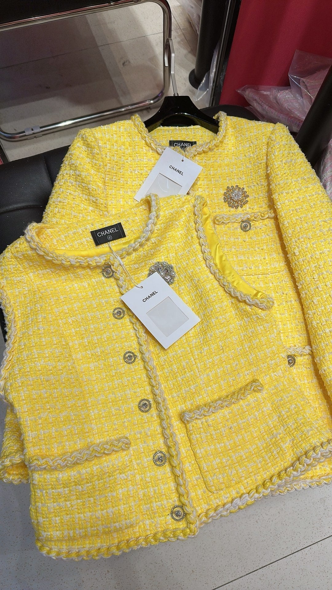 CC Long Sleeve Jacket Yellow Cotton