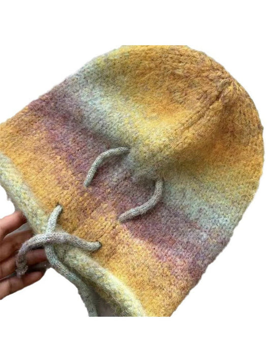 Haila - Gradient Color Adjustable Slouch Knitted Beanie