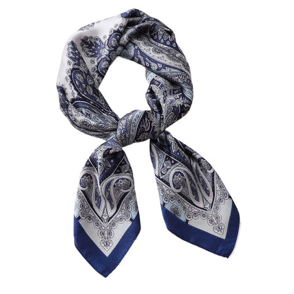 Scarvii - 27.5" Paisley Print Square Scarf - Classic&amp; Elegant