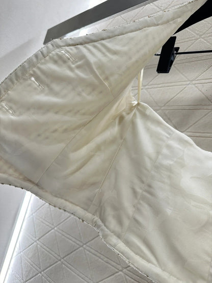 CC 26 Halter Neck Vest Cream Cotton Wool 331226