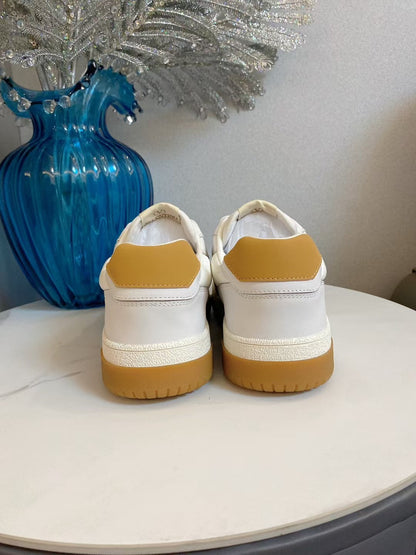 VT 25S Casual Sneakers White Tan Cowhide 563096