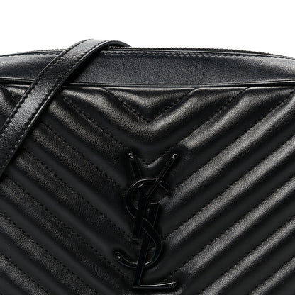 Calfskin Matelasse Monogram Monochrome Lou Camera Bag Black