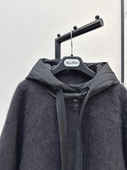 MAX MARA 25S HOODED KNIT JACKET 105