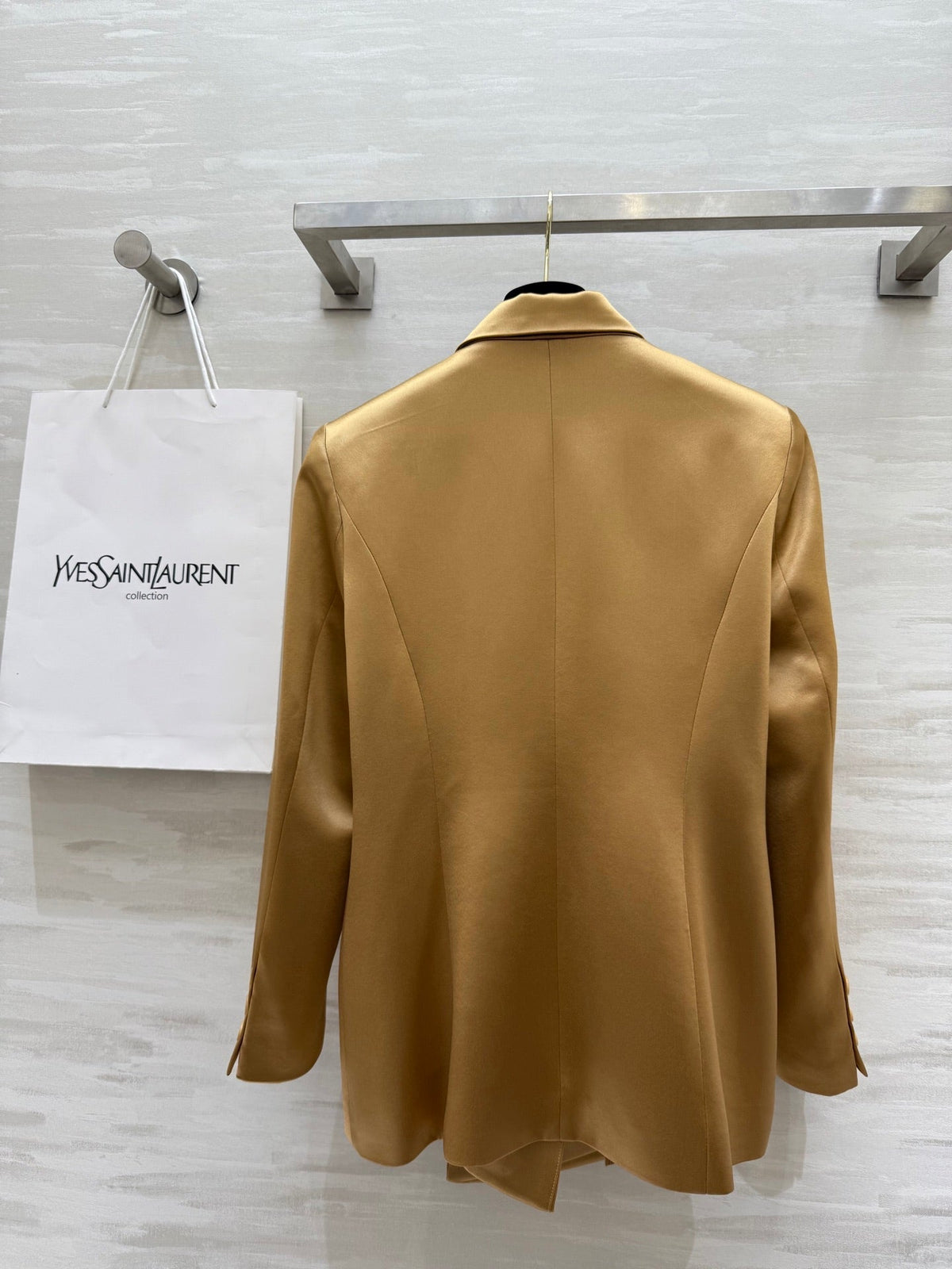 YSL 25 Suit Jacket Metallic gold Triacetate