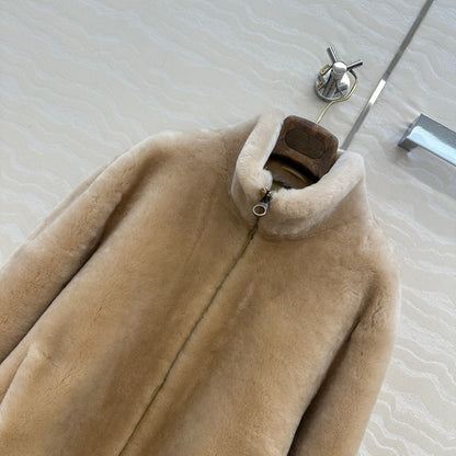 LP 25 Bomber Jacket Pine Nuts Shearling Leather 314257