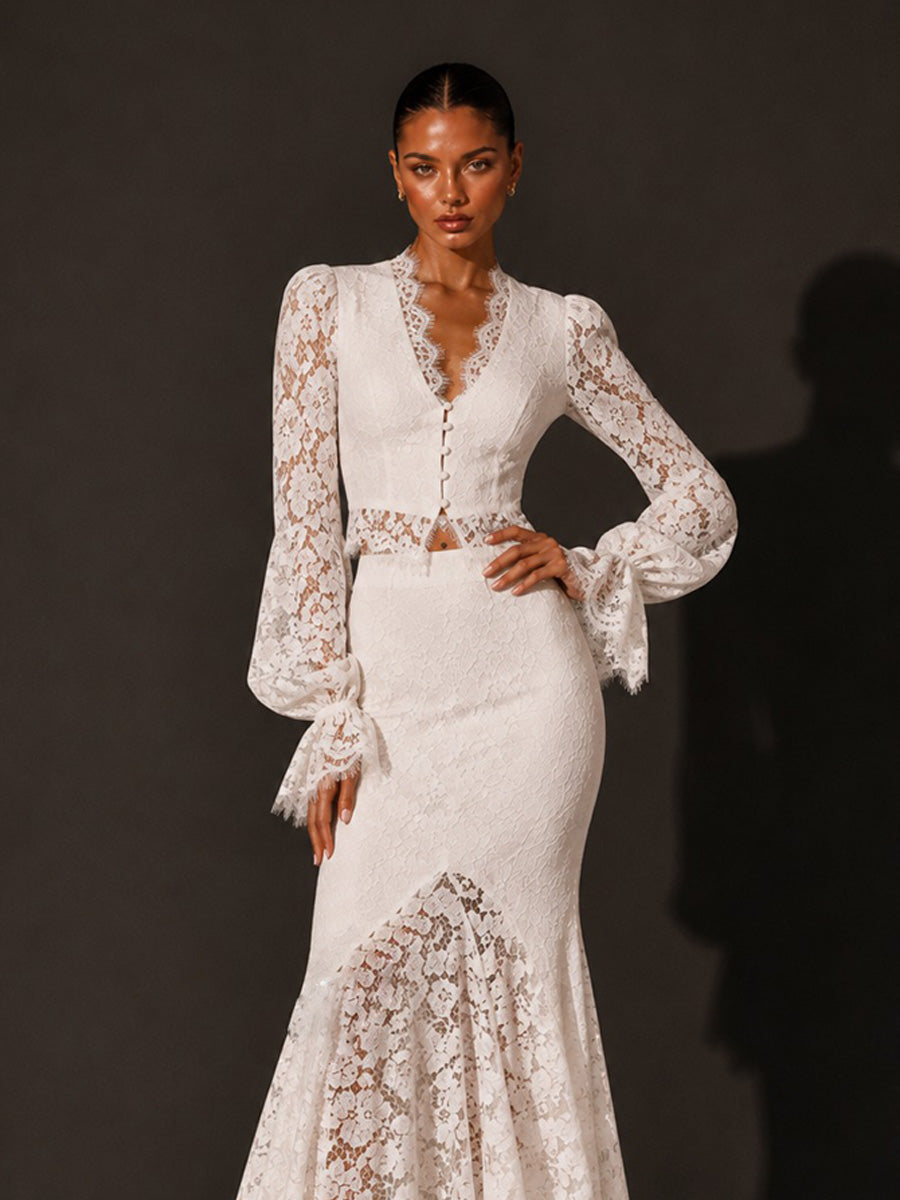 Piper Lace Slim-Fit Bodycon Skirt Set