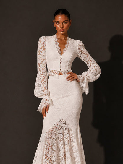 Piper Lace Slim-Fit Bodycon Skirt Set