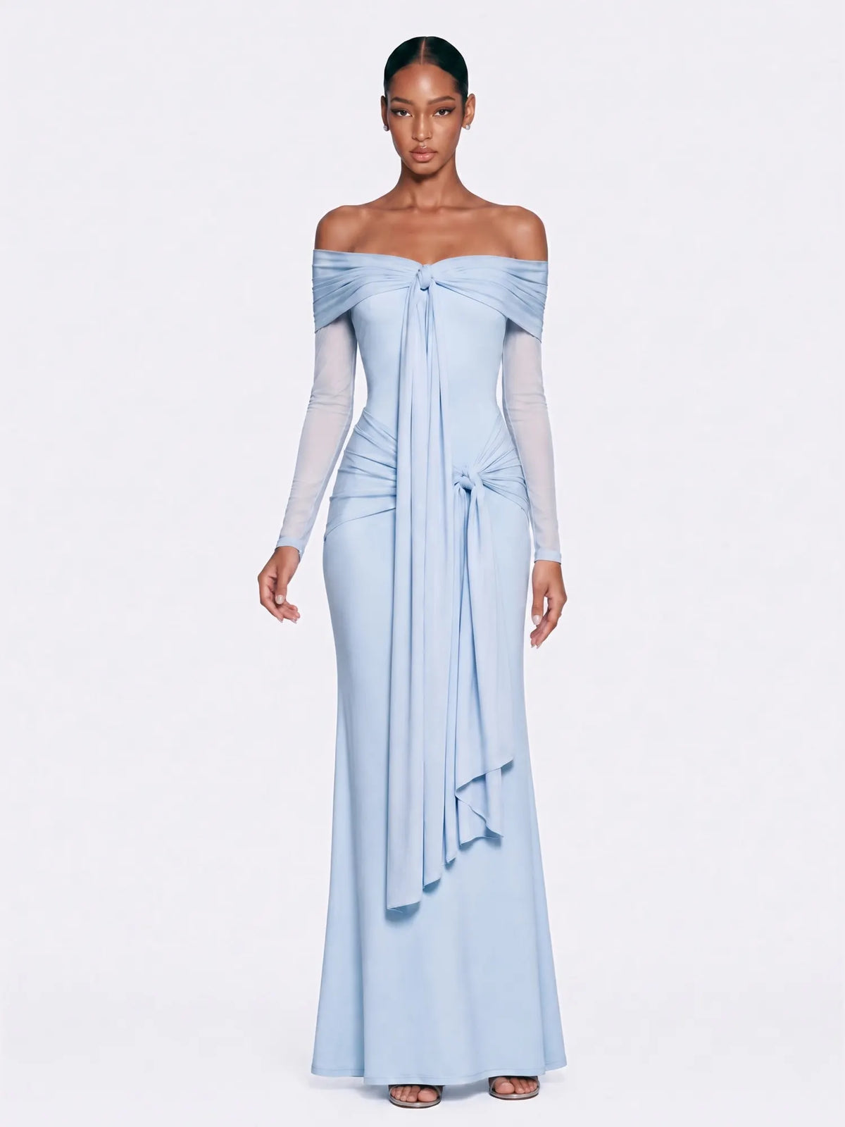 Elizabeth Draped Knot Maxi Dress