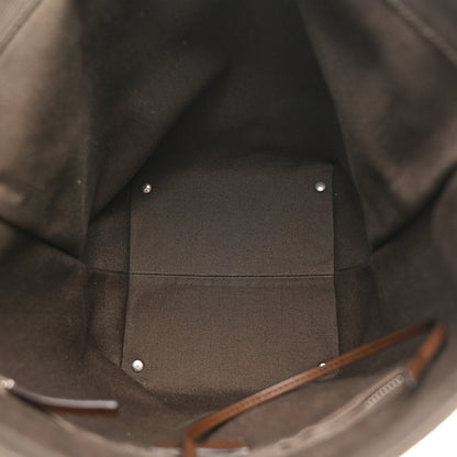 Canvas Calfskin Medium N/S Park Tote Taupe