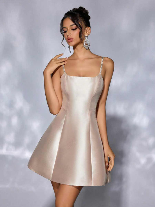 Greta Smooth Solid Color Mini Dress