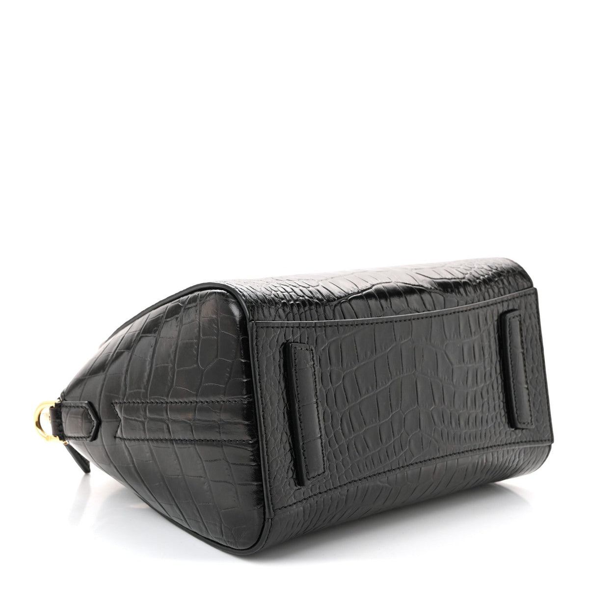 Calfskin Crocodile Embossed Mini Antigona Black