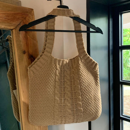 Crochet Tote Bag Woven Bag Twist Handbag