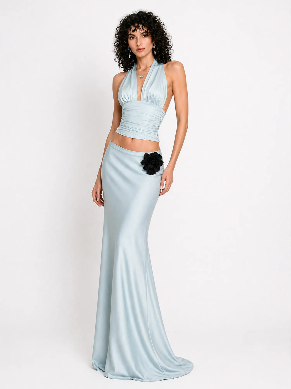 Paulina Resort Style Mermaid Bodycon Maxi Skirt Set