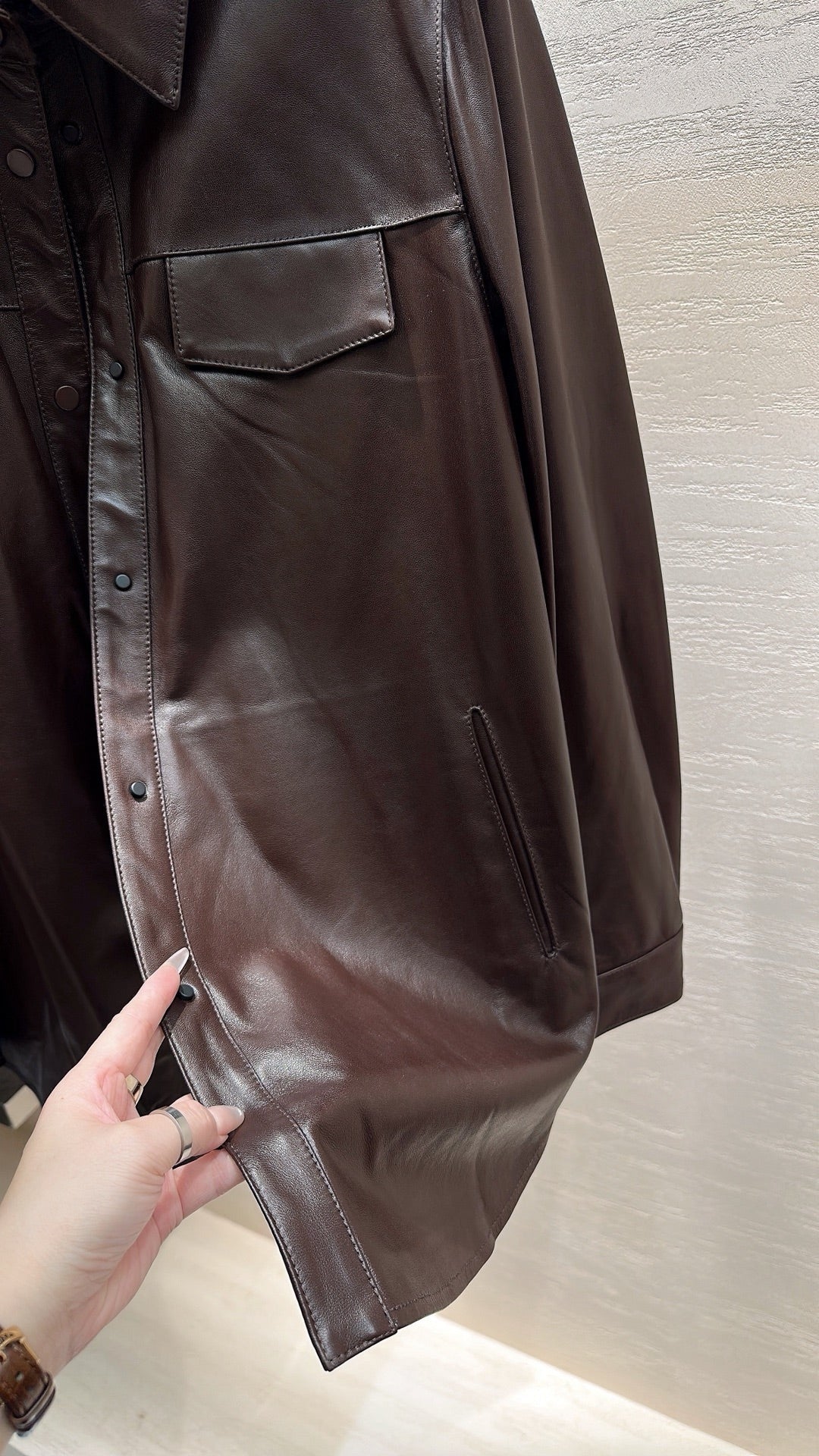 PRADA 25S LEATHER SHIRT JACKET 452