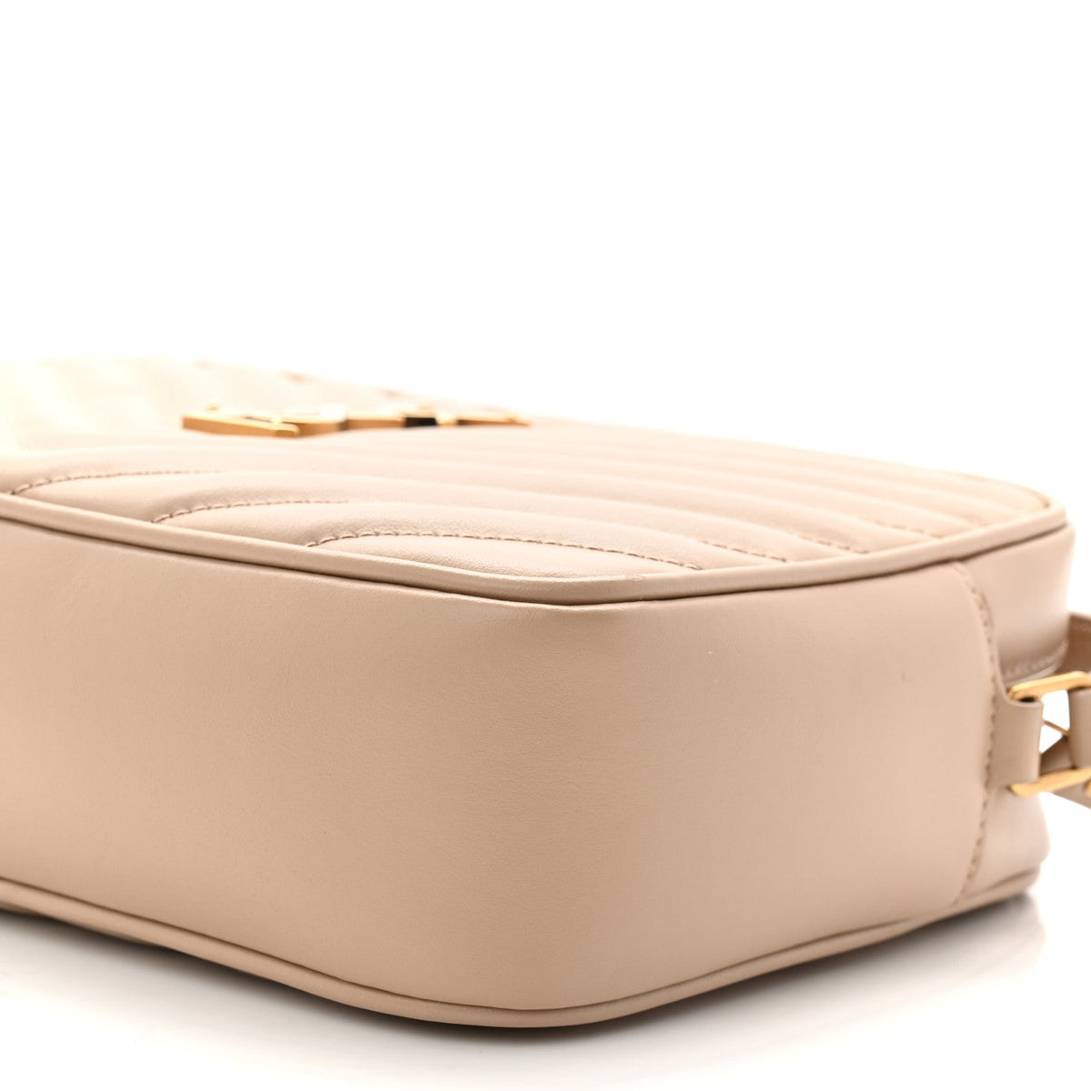 Calfskin Matelasse Monogram Lou Camera Bag Dark Beige