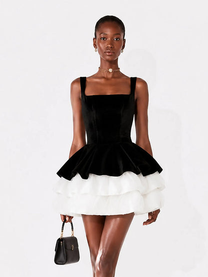 Talia Retro Puffy Mini Dress