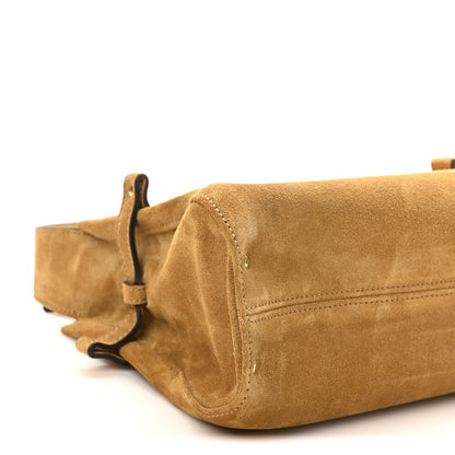 Suede Charms Hobo Bag Gold Khaki
