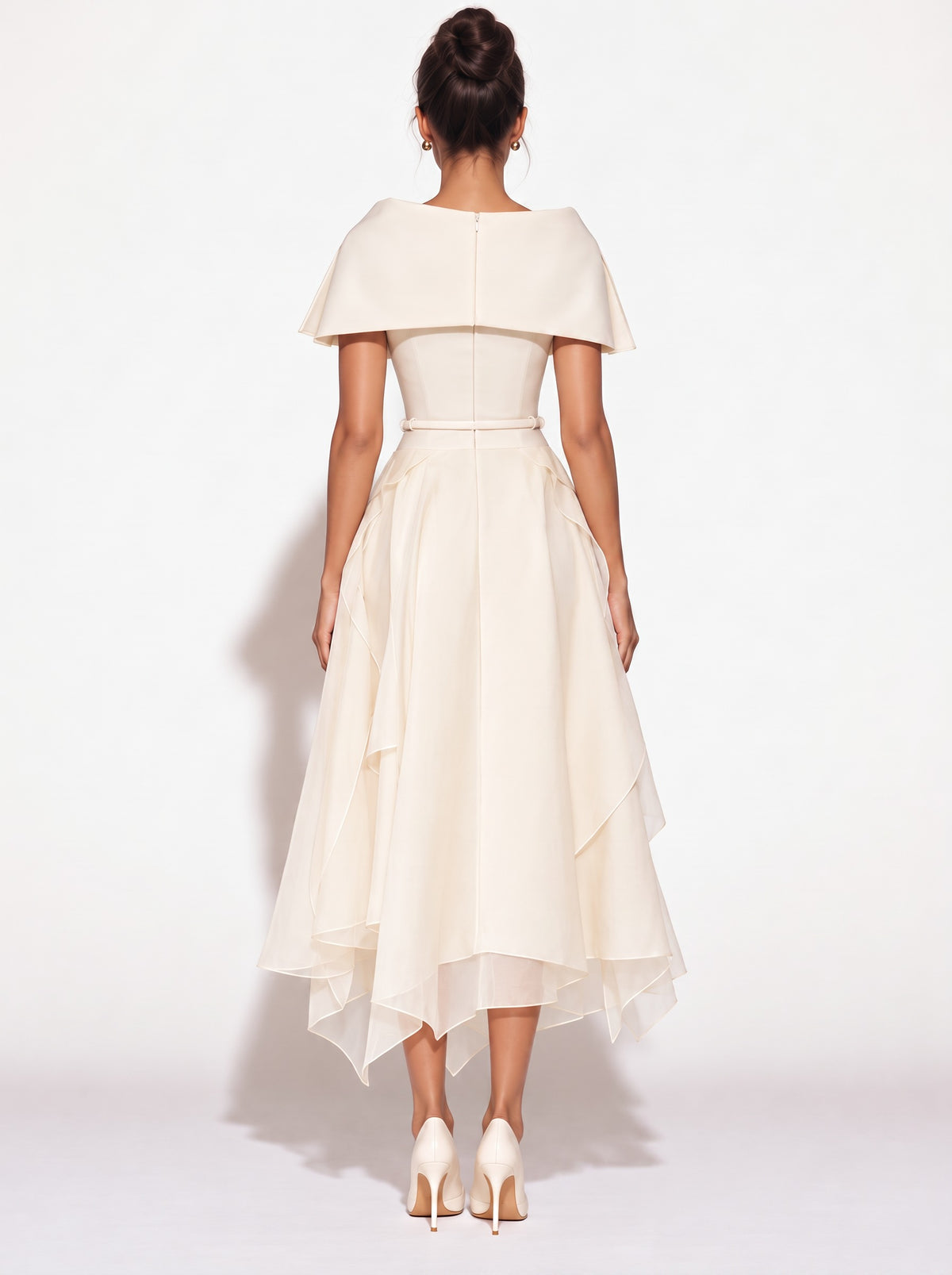 Elodie Asymmetrical Hem Midi Dress