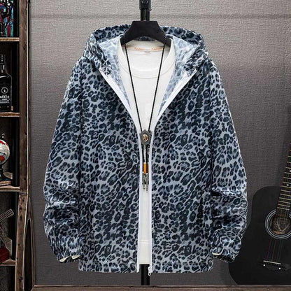 North Royal Leopard Zipper Hoodie
