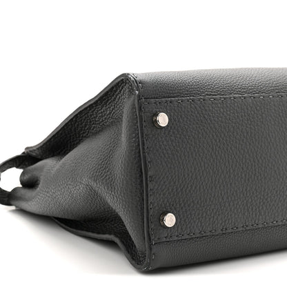 Cuoio Romano Selleria Bi-Color Large Peekaboo Iconic Satchel Asfalto Latte