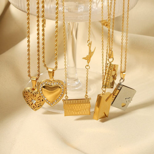 Simple Zircon Pendant Chain Necklace