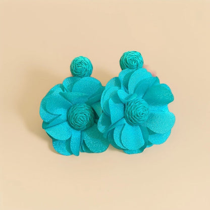 Summer Floral Fabric Earrings