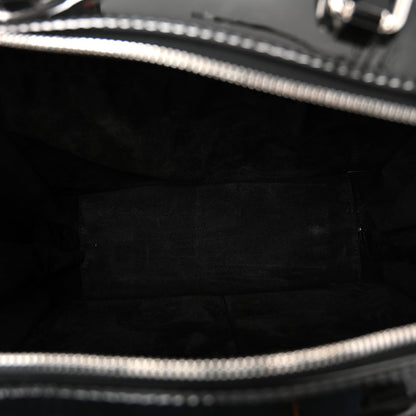 Patent Quilted Travel Kit Vanity Case Black
