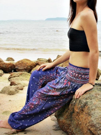 National Style Nepal Dot Seaside Loose Wide-Legged Casual Pants Fitness Exercise Yoga Lantern Pants Women 2